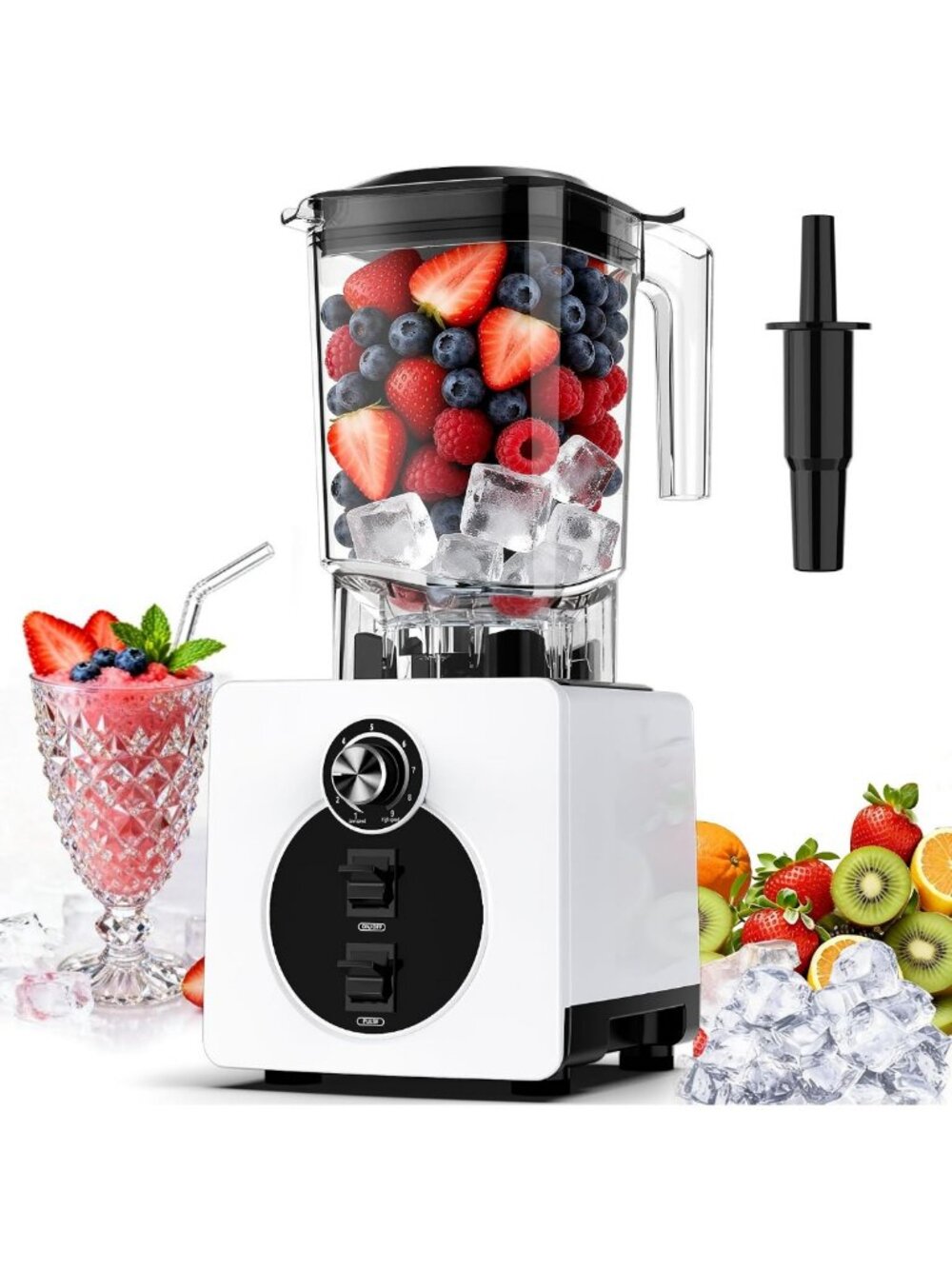 High-Power 2200W Professional Blender for Smoothies & Frozen Drinks, 60oz